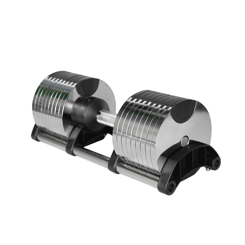 Adjustable Dumbbell Pair 40Kg - Хромированная регулируемая пара гантелей 2 кг