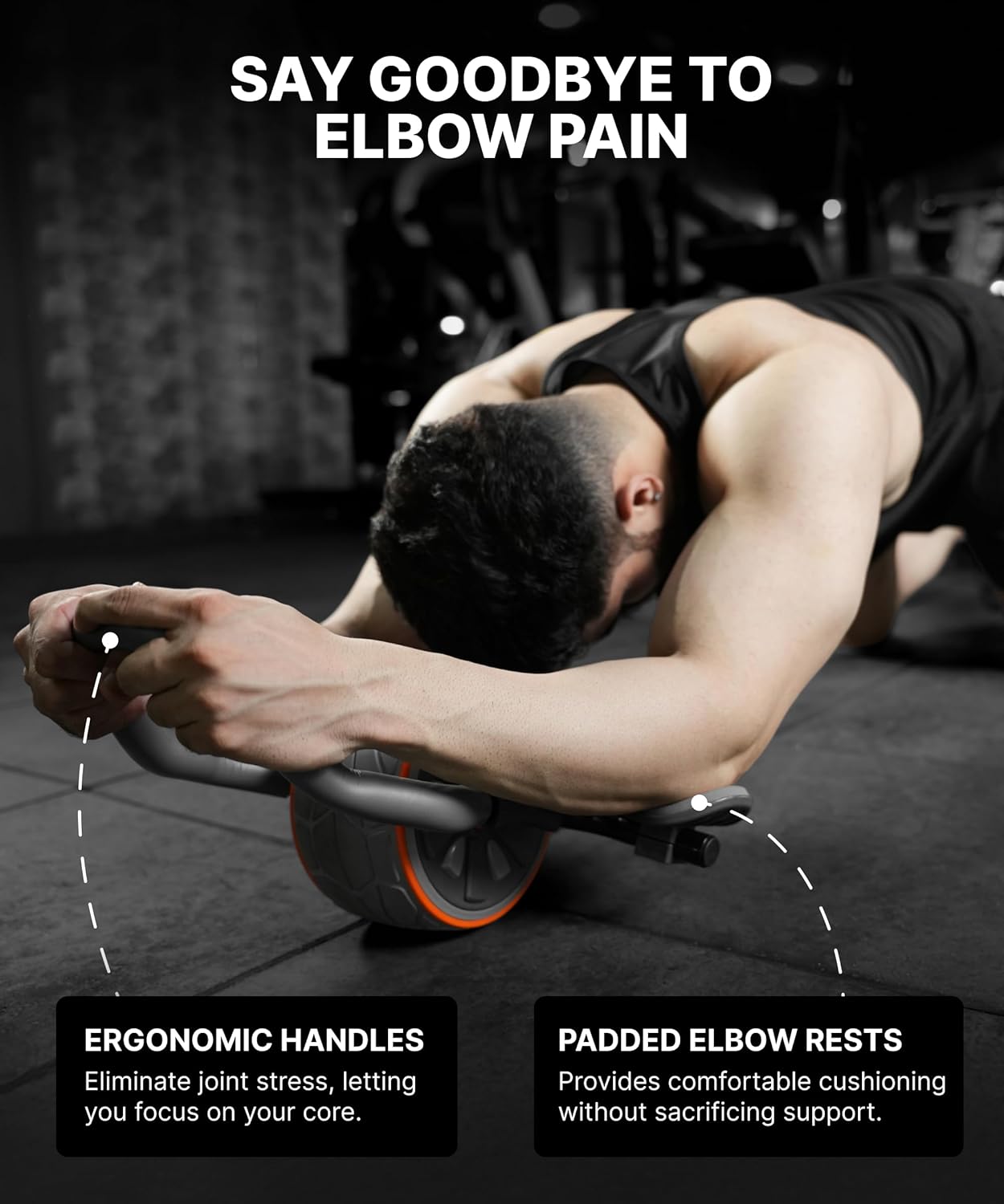 Роликовое колесо для пресса DM – обзор и цена Ab Roller Wheel With Elbow Support