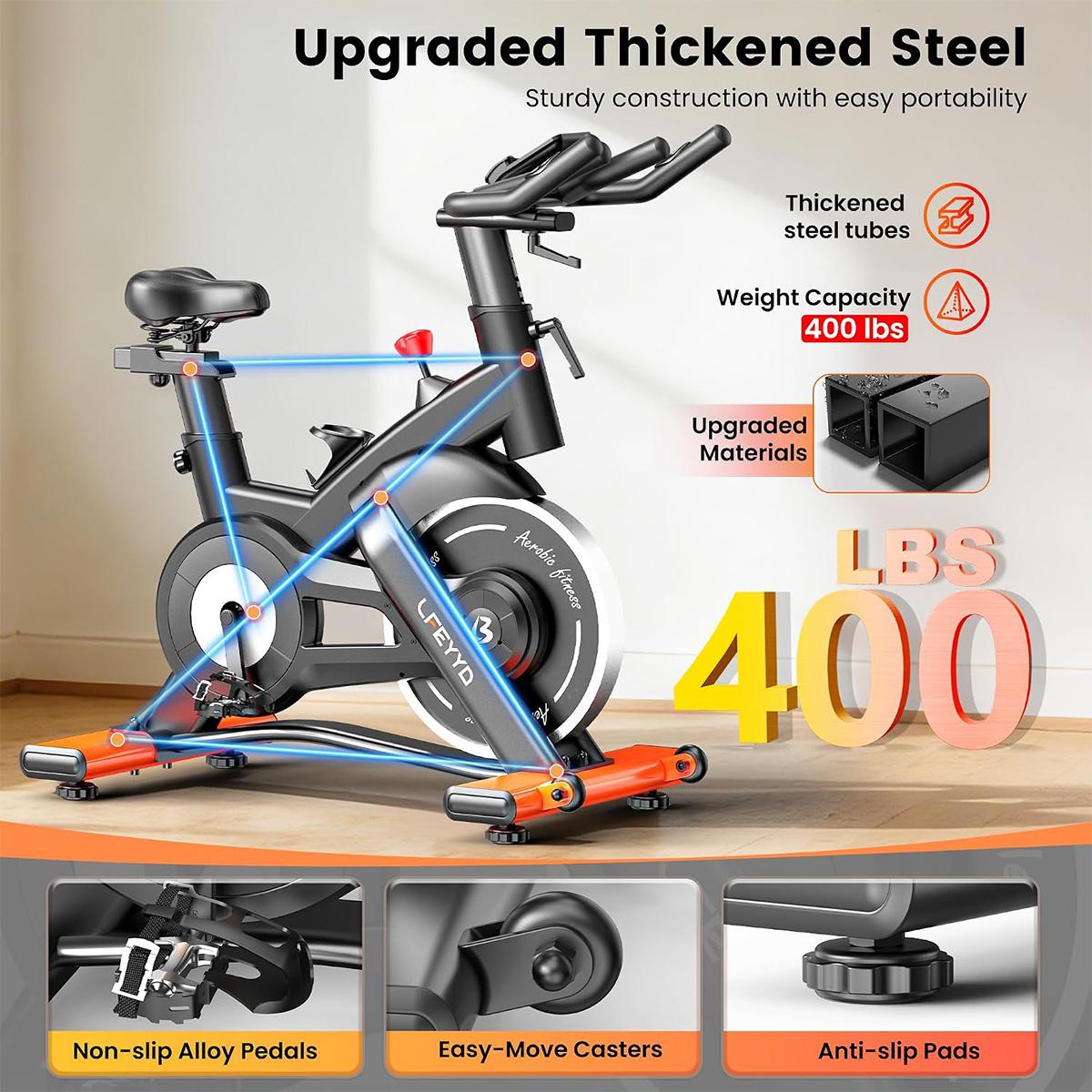 Велотренажер Pooboo, магнитный – обзор и цена Exercise Bike Magnetic Resistance