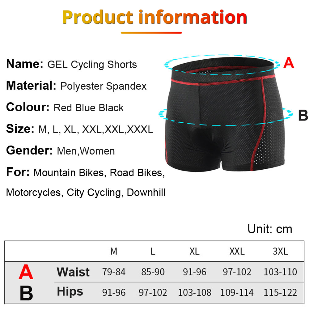 NEWBOLER велосипедные шорты ды – обзор и цена Padded Cycling Shorts 5D Gel